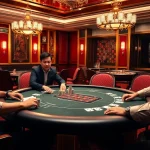 Players immersed in a thrilling moment at MM88's luxurious casino table.