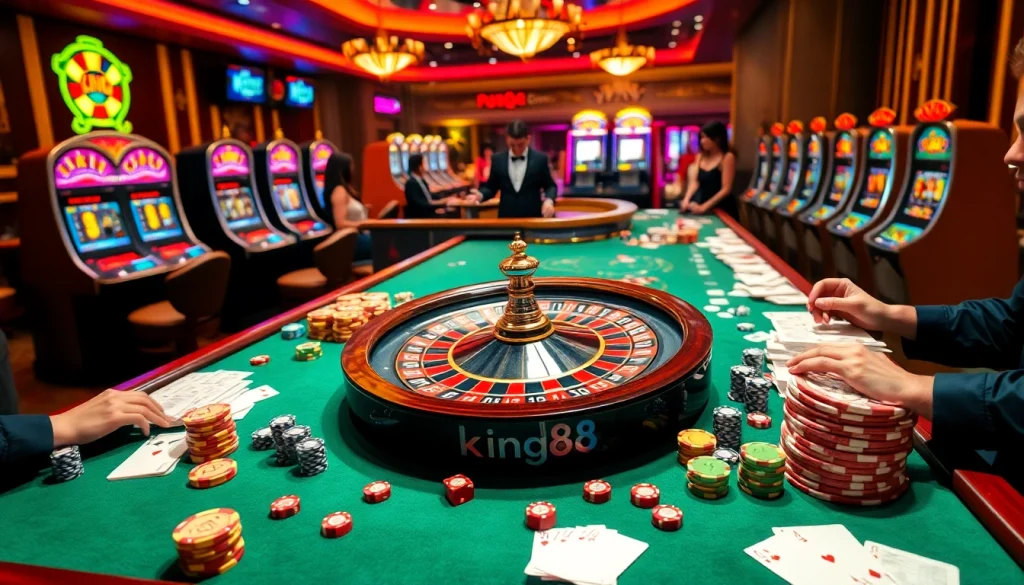 Experience the excitement of betting at king88 with lively casino tables and vivid games.
