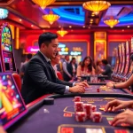Nổ hũ gameplay with exciting slot machines and vibrant casino atmosphere.