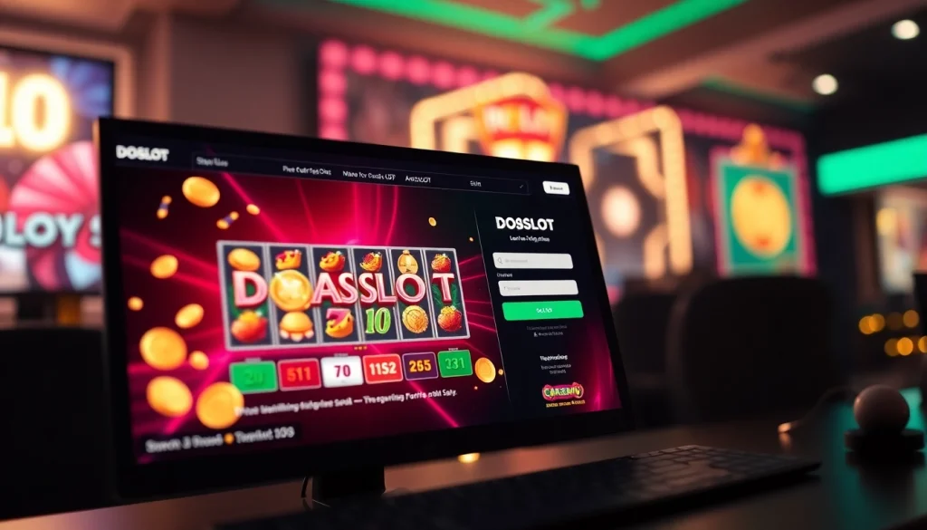 Experience the excitement of DOASLOT login on a vibrant gaming interface showcasing valuable slot games.