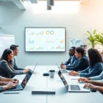Logo ERP danışmanlığı strategy session in a modern office.