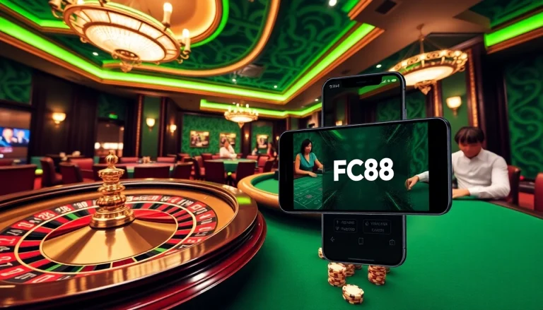 Experience the thrill of betting at FC88 with a vibrant casino atmosphere and engaging gaming tables.