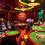 Experience the thrill of 777VIP casino gaming amidst luxurious tables and vibrant slot machines.