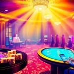 Engage with Đăng Ký LC88 in a vibrant online casino scene featuring roulette, poker, and slot machines.