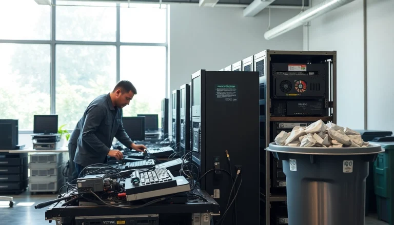 Engaging visual of computer recycling maidenhead showcasing professionals recycling IT equipment responsibly.