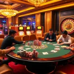 Engaging scene of luxury gaming at Nhà Cái mm88 with vibrant casino elements and poker action.