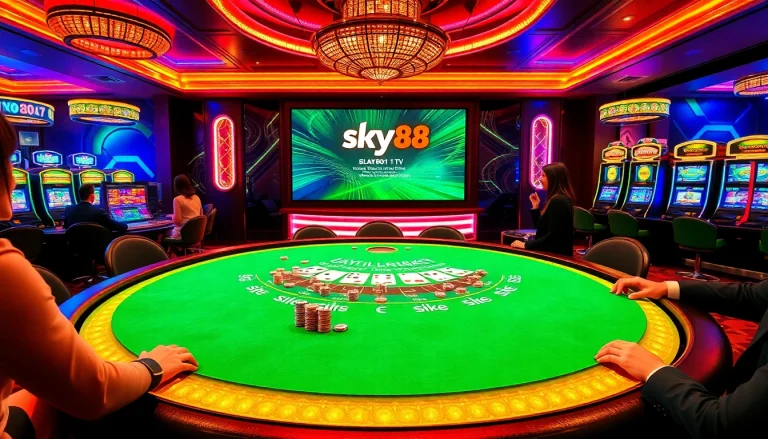 Experience high-stakes excitement with sky88 tv at a luxurious online blackjack table.