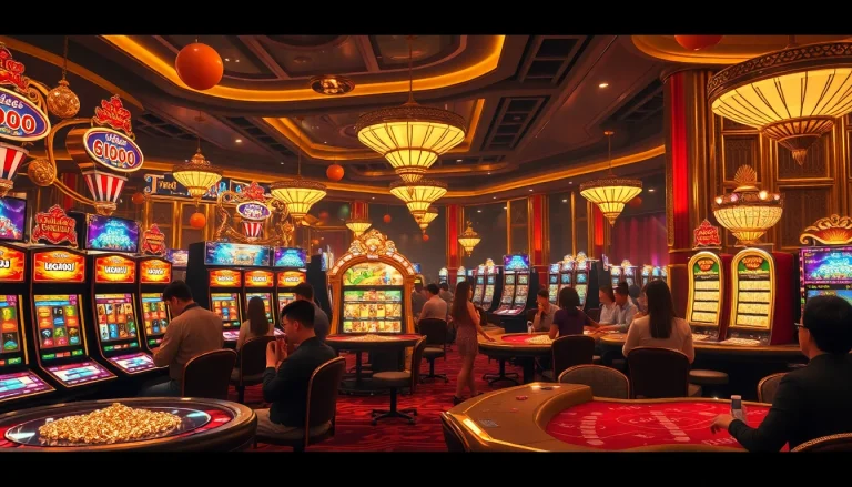 Experience the excitement of SC88 nổ hũ slot game in a luxurious casino setting.
