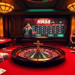Experience the excitement of Trang Chủ RR88 in a luxurious casino setting with premium gaming elements.