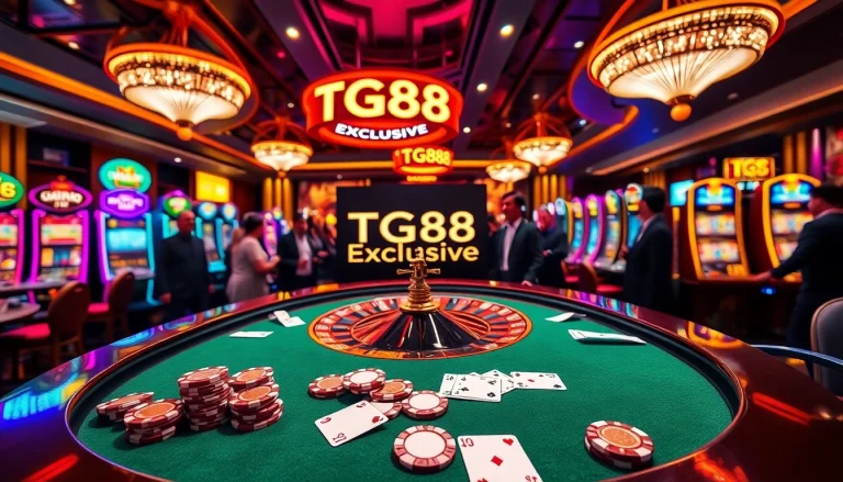 Experience TG88 casino excitement with players winning at roulette and vibrant gaming atmosphere.