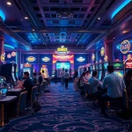 Exciting gaming scene at https://mm88.agency/ showcasing diverse players in a modern casino environment.
