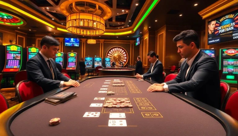 Experience the thrill of betting with keonhacai at a vibrant casino table showcasing exciting games.