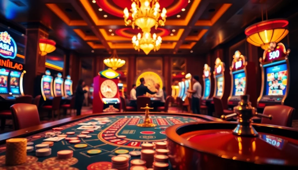 Experience thrilling games at ingatbola88 with vibrant casino visuals and engaging gaming elements.