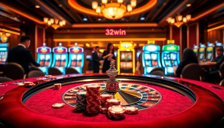 Engage with thrilling gameplay at 32win trang chu featuring vibrant casino elements.