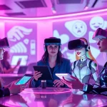 Engagement with the best nsfw ai chatbots in a futuristic digital lounge.