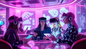 Engagement with the best nsfw ai chatbots in a futuristic digital lounge.