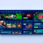 Online gaming interface at okvipwin.live displaying live betting options and casino games with vibrant colors.