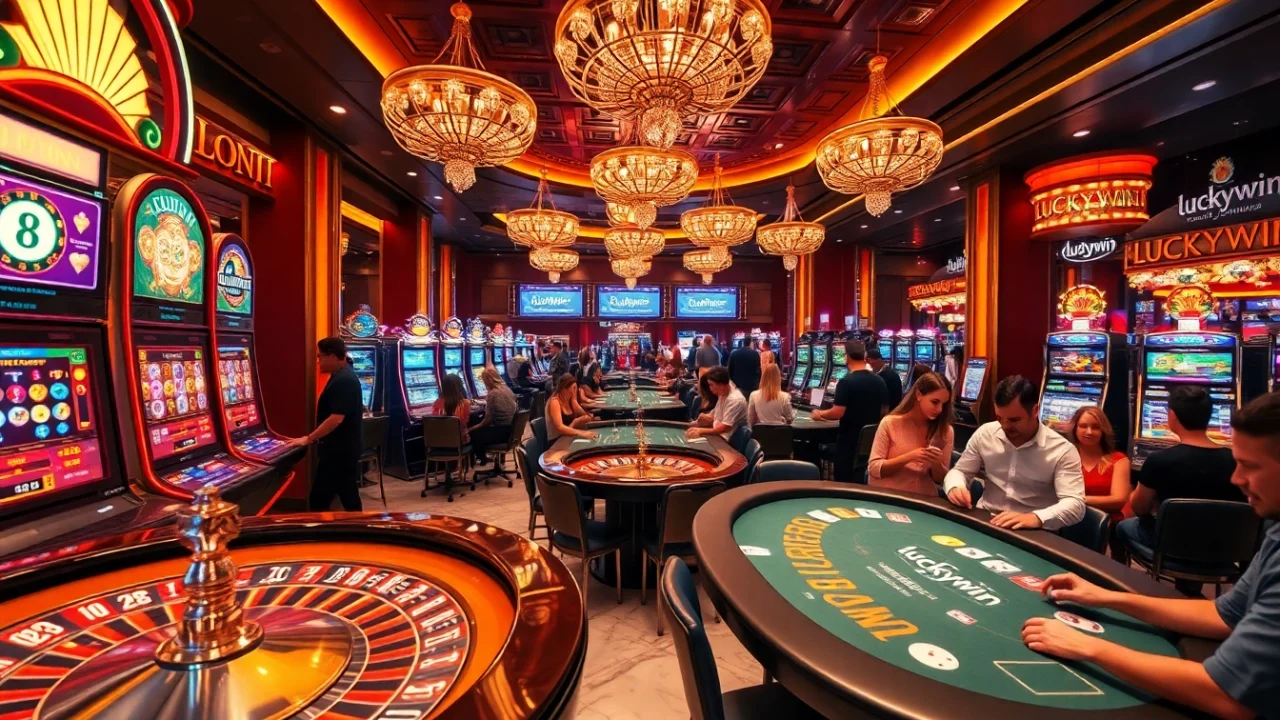Experience the thrill at a luckywin casino with vibrant slot machines and intense gaming excitement.