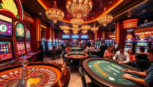 Experience the thrill at a luckywin casino with vibrant slot machines and intense gaming excitement.