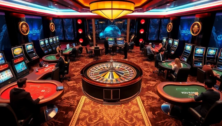 Experience luxury gaming at https://xx88.directory/ with an elegant casino atmosphere showcasing roulette, poker, and vibrant slots.