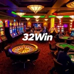 Experience the thrill of 32Win with vibrant casino visuals and gaming excitement.
