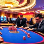 High-stakes poker action at a luxurious casino, featuring 88i and vibrant chips and cards.
