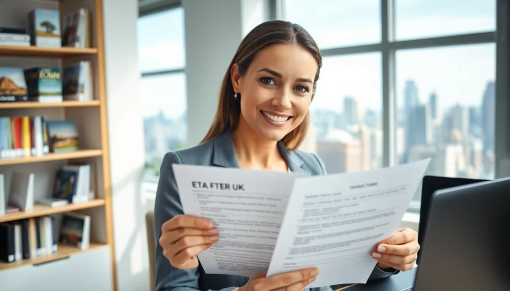Complete the eta uk application form with confidence in a polished office environment.