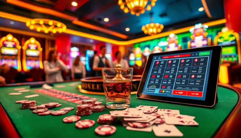 Experience thrilling action at the trang vswin casino with players enjoying the roulette table.