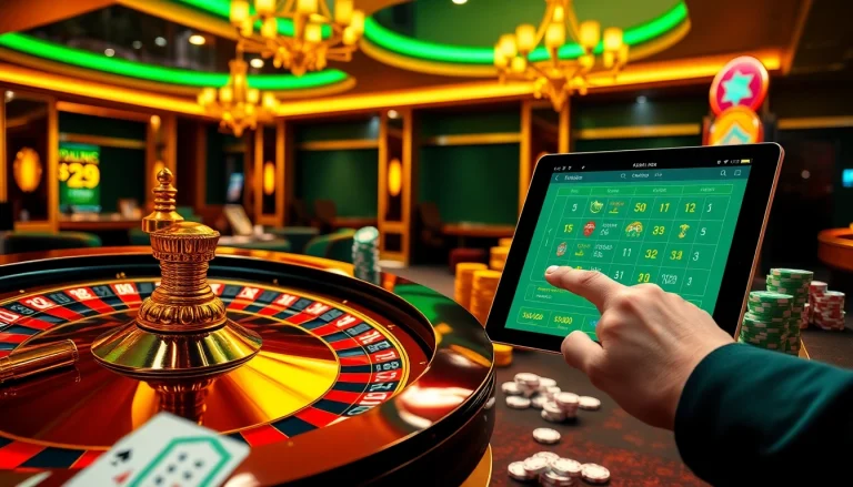 Engage in thrilling gameplay at 39bet with vibrant casino visuals featuring roulette, poker chips, and more.