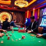 Experience the thrill of gaming at xin88 with professional poker players and vibrant casino ambiance.