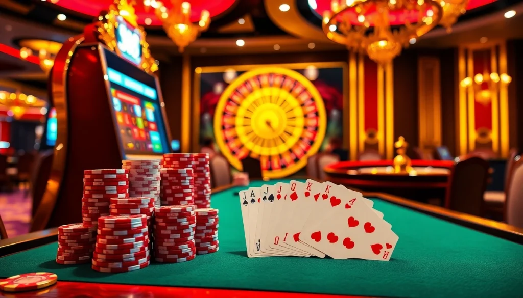 S88 slot machine in a glamorous casino with poker chips and roulette wheel.