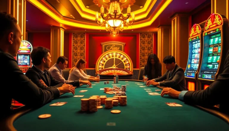 Experience thrilling moments of gambling at https://jun88.buzz/ with colorful poker chips and a winning roulette wheel.
