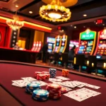 Players engaging in thrilling games at 88vv casino, showcasing poker, roulette, and vibrant slot machines.