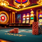 Experience high-stakes gaming at 88vv with a table of poker chips and vibrant casino visuals.