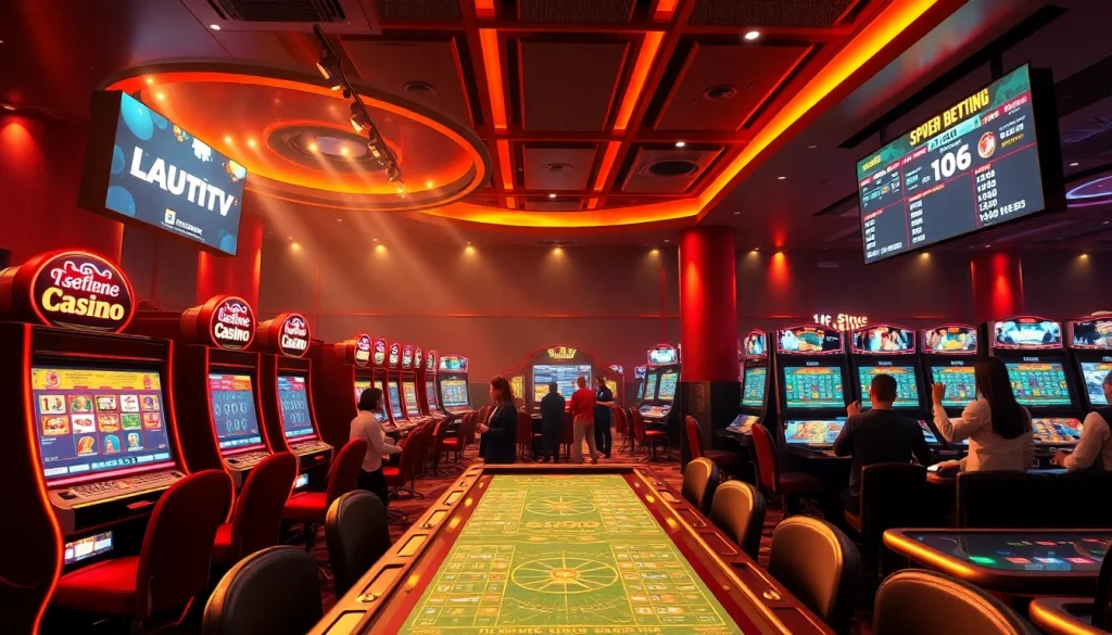 Exciting online casino experience at Lauthaitv with vibrant gaming atmosphere.