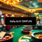 Engaging online gambling visual promoting đăng ký okfun with vibrant casino elements.