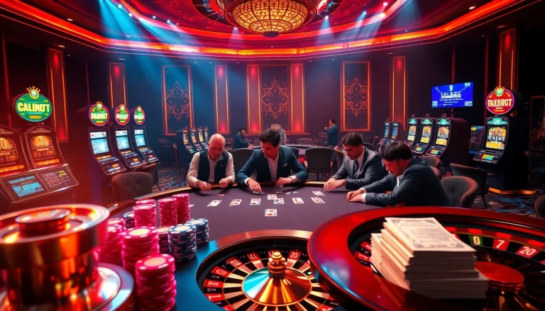 Experience thrilling gameplay at https://fly88r.net with vibrant casino elements like poker tables and slot machines.