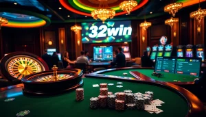 Experience the thrill of gambling with 32win's exciting casino atmosphere and vibrant gaming options.