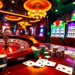 Experience thrilling gameplay at https://b52club.forum/ with poker chips and a dynamic casino table scene.