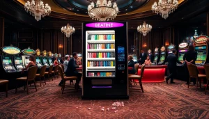 Engage with our nail vending machine while enjoying a vibrant casino experience full of excitement.