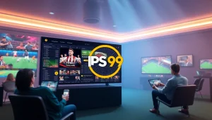 Engaging digital gaming scene for PS99 online sports betting platform.