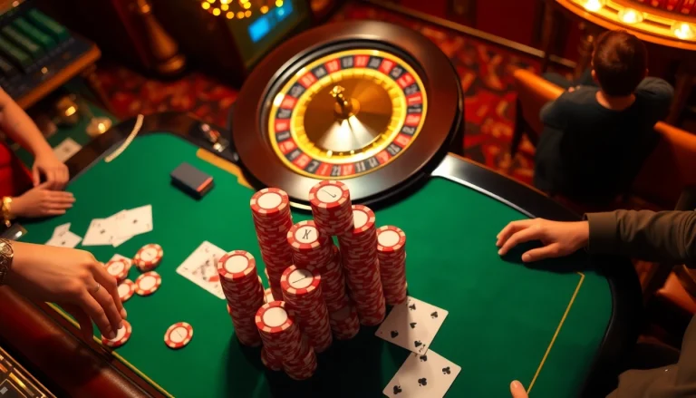 Experience the thrill of 88vv in a luxurious casino atmosphere with essential gambling elements.