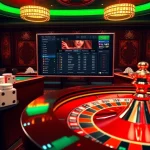 Engaging gambling scene highlighting the https://thabetp3.com/ online casino experience with vibrant poker chips and roulette wheel.