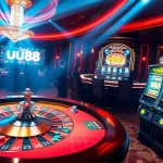 Players enjoying the excitement of uu88 at a luxurious casino table with vibrant chips and roulette.