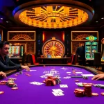 SX88 poker table with colorful chips and elegant casino ambiance.