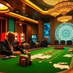 Exciting online gaming action at Trang chủ LC88 casino with poker tables and vibrant slot machines.