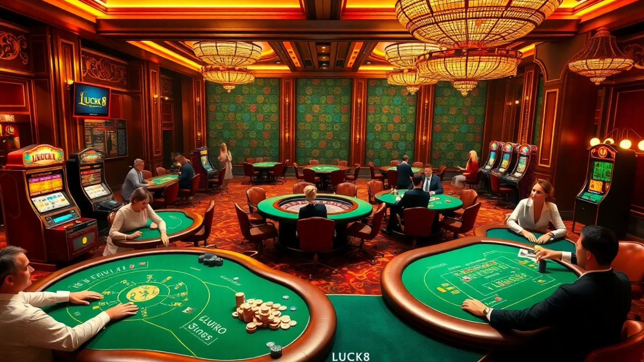 Người chơi thắng những ván bài hấp dẫn tại bàn casino LUCK8, trải nghiệm cảm giác chơi game sống động.