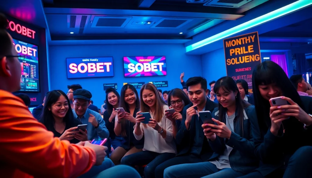 Players enjoying exciting gaming experiences at sbobet.dance online betting platform.