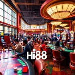 Experience the excitement at Hi88 casino, showcasing a lively atmosphere and diverse gambling options.