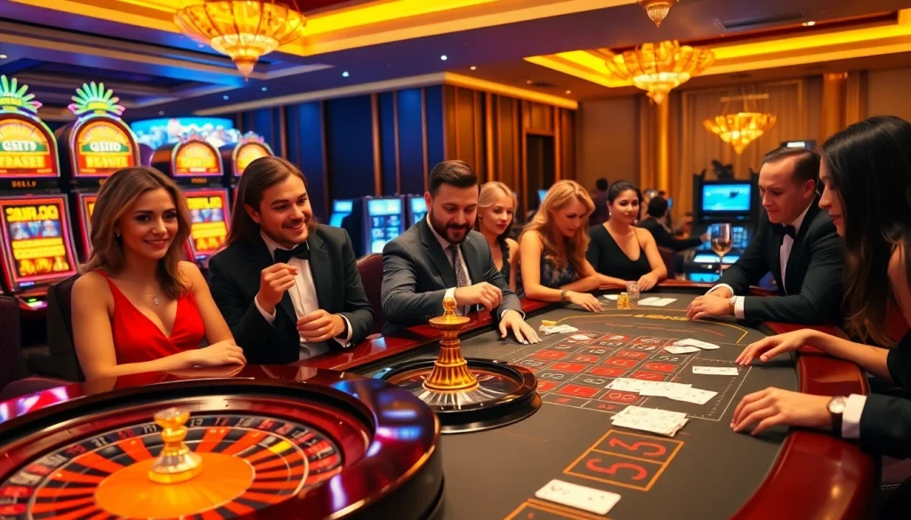 SODO casino activities highlighting dynamic table games and engaging players in a luxurious atmosphere